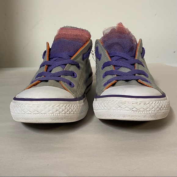 Tulle Layers Embellished Converse All Star Chuck Taylor Low Tops, W 5.5 / Jr 4 - Picture 8 of 12